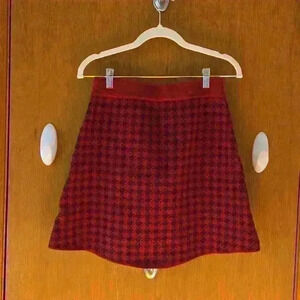 Sky's are blue brand, woolen skirt. Red& black checkered. Size small.